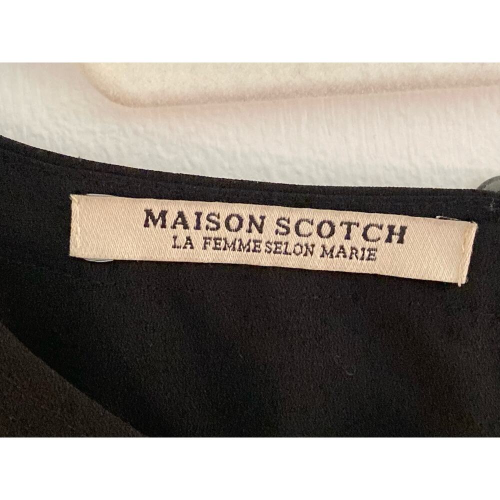 Masion Scotch Miami Deco Darling! Black Dress ~ Size 2 ~ Chic & Easy Travel - Picture 6 of 11